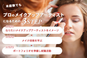 プロのメイクアップアーティストになるための3STEP